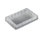 96 Square Well, Short, 1.1mL/Well, Pyramid Bottom, Polypropylene w/ Glass Coating, 25/Case
