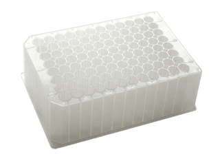96 Deep well, 2ml/well Polypropylene round well rimless DNA/RNAase free Pre-Sterilized, 50/Case, SKU AWLS-X11015