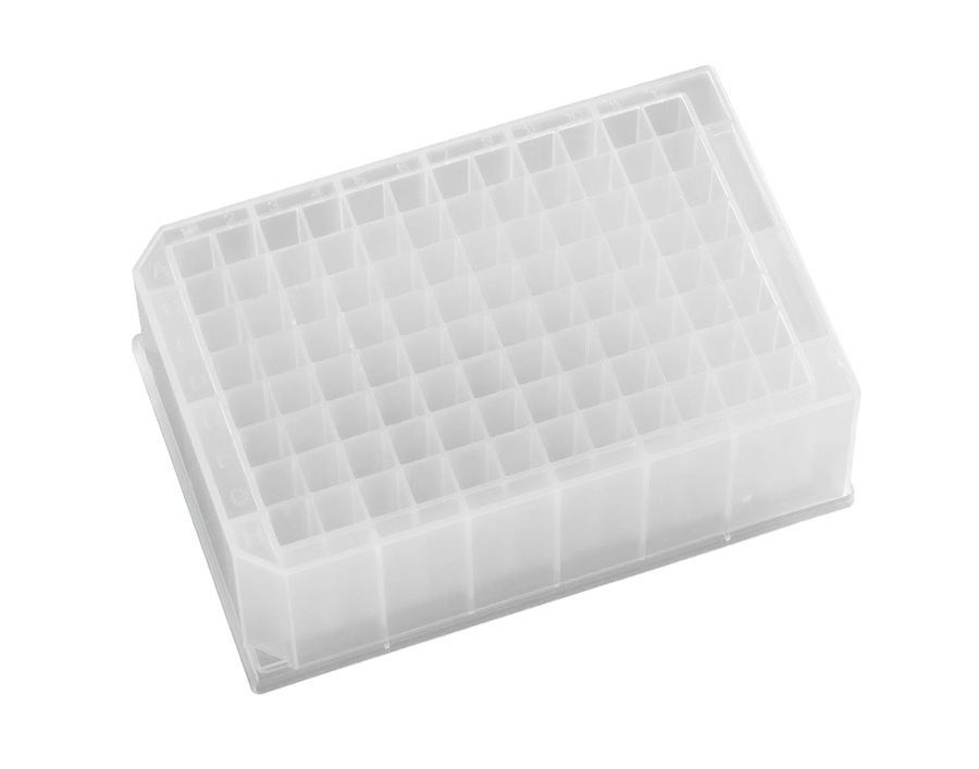 96-Well 2.2 mL Square V-Bottom Deep Well Plate, Polypropylene, Pre-Sterilized - AWLS-219027